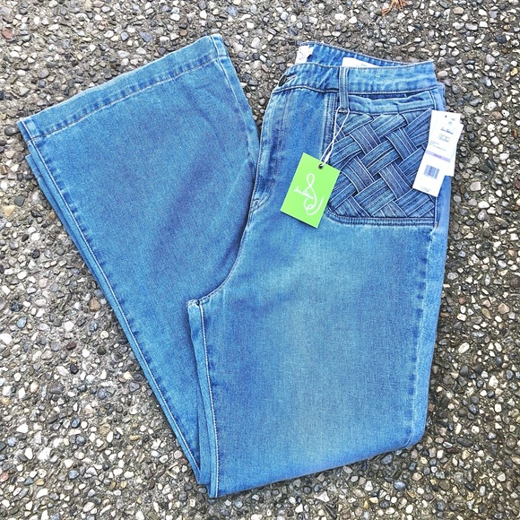 👯♀️ ✨HP✨ 🆕 HIGH WAIST FLARE Denim Jeans by Sam Edelman Size 32 - Picture 12 of 16
